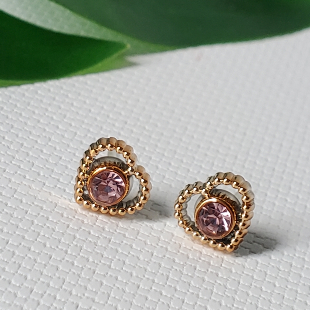 Hypoallergenic Plastic Studs Earrings Heart